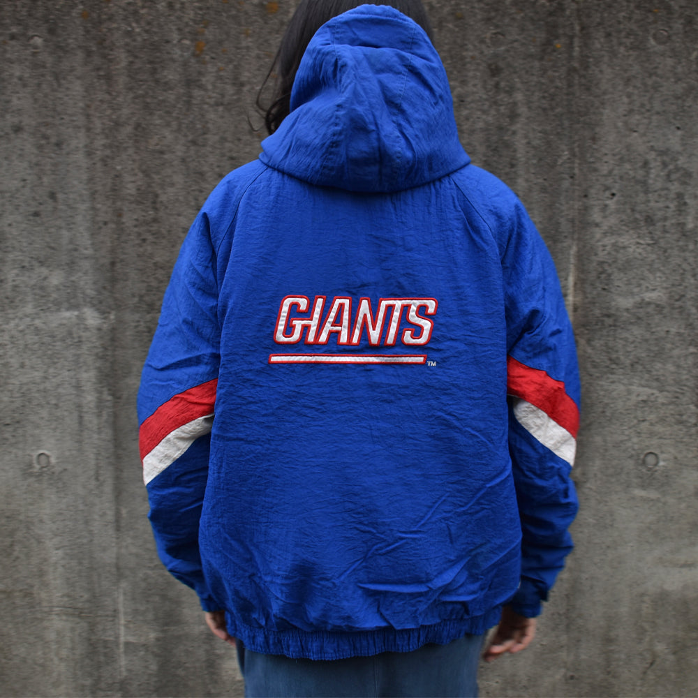 90's STARTER “NFL New York Giants” 中綿入り フード ナイロン