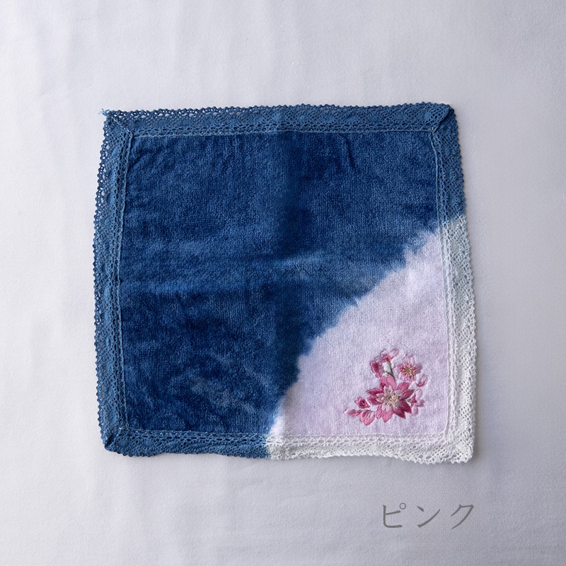 阿波藍染桜タオルハンカチ | Lacycle mall（ラシクルモール）