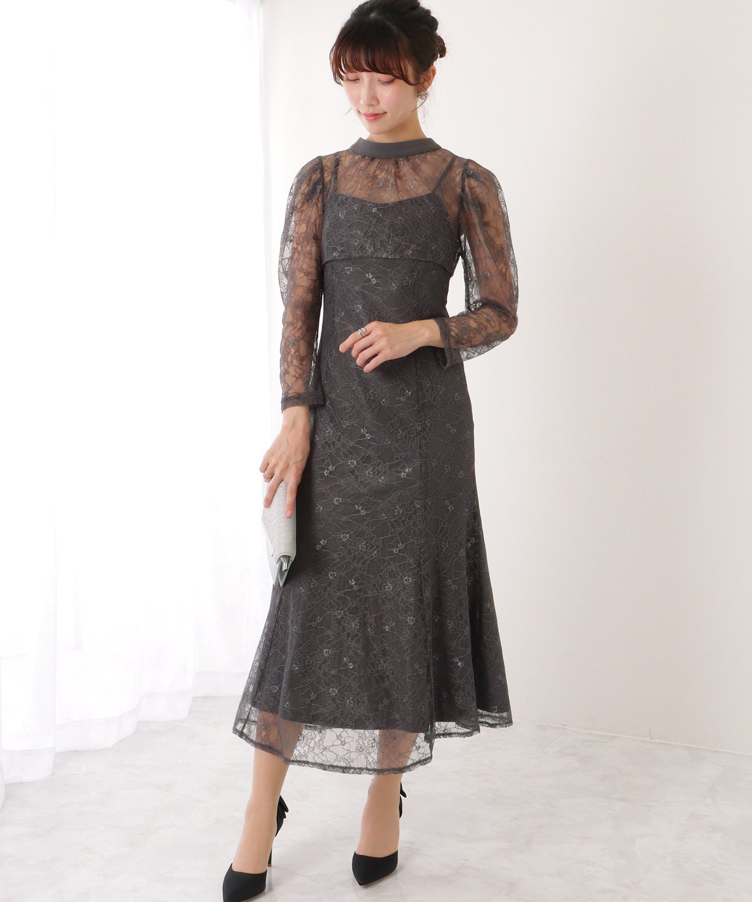 3WAY レース ボレロ付き キャミソール ワンピース – Lace Ladies