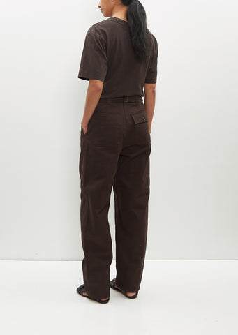Cinch Back Trouser — Ebony – La Garçonne