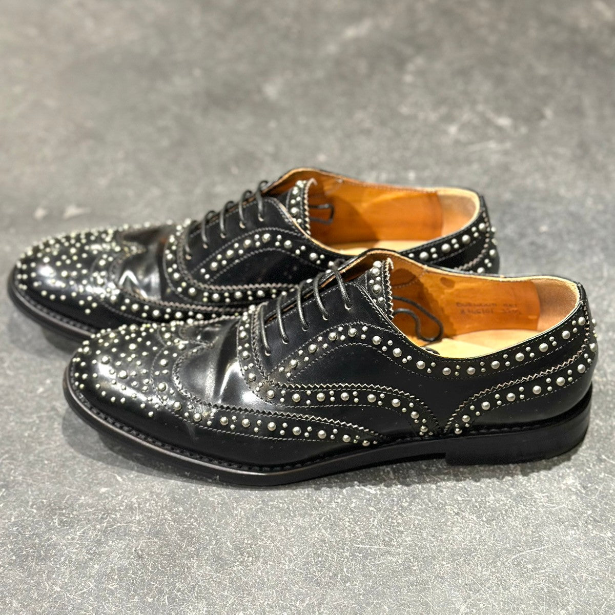 使用数回【Church's】チャーチ ウイングチップ バーウッド スタッズ