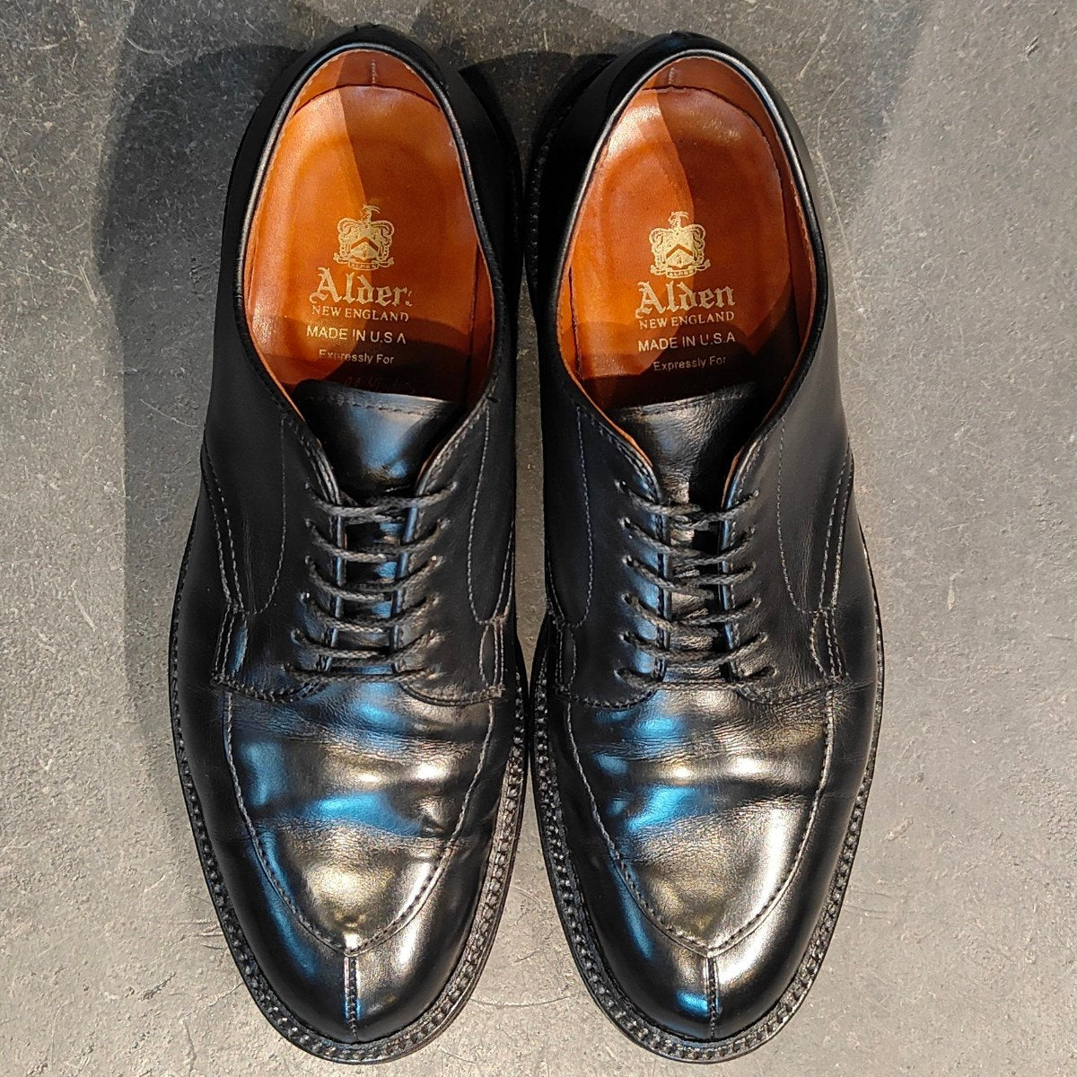 極美品【ALDEN】オールデン N1610 Vチップ カーフ ブラック サイズ US7