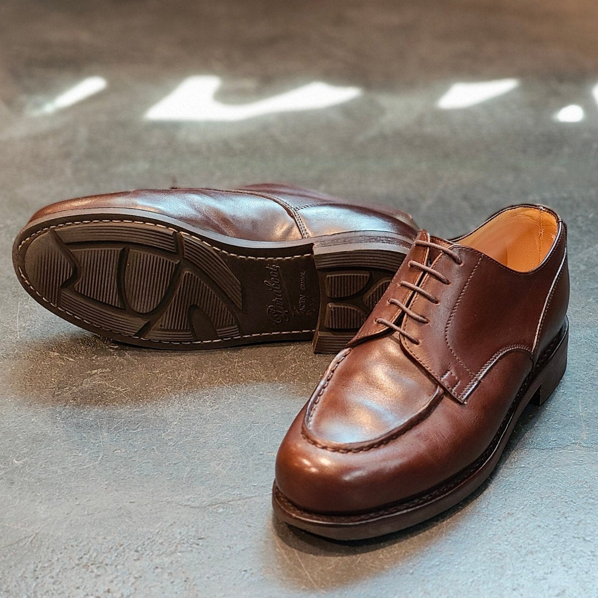 美品 【Paraboot】パラブーツ シャンボード PBGG Uチップ カフェ 5.5F
