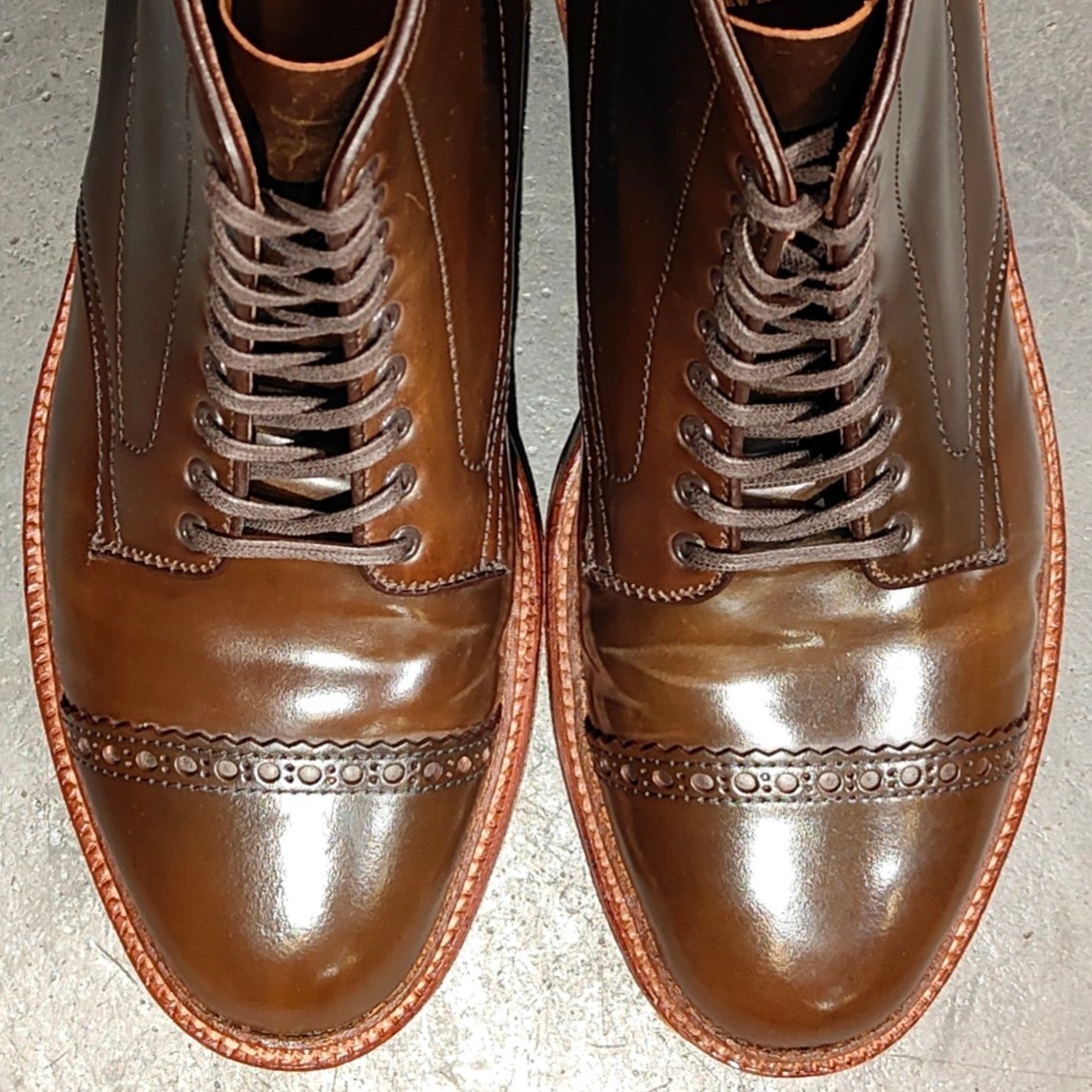 希少 使用数回【ALDEN】オールデン D7825 パンチドキャップトゥブーツ