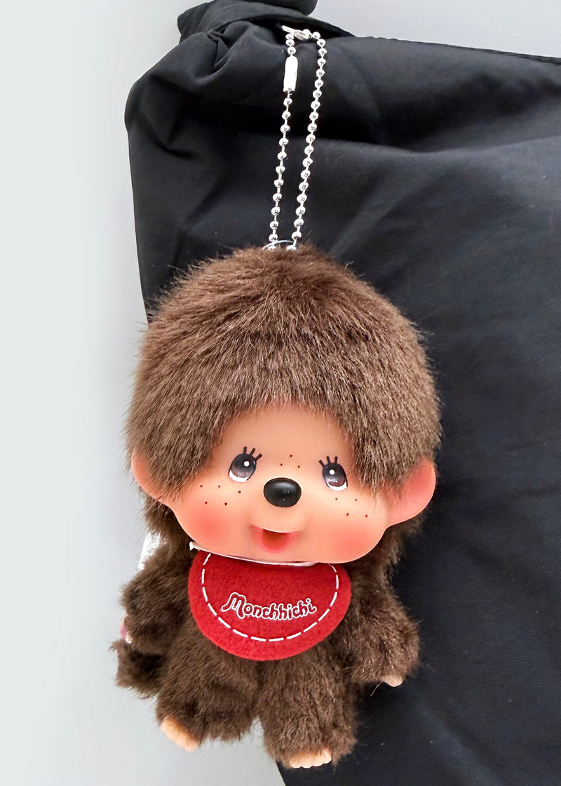 Sekiguchi Monchhichi-Chan Big Head Plush Mascot Keychain 257577