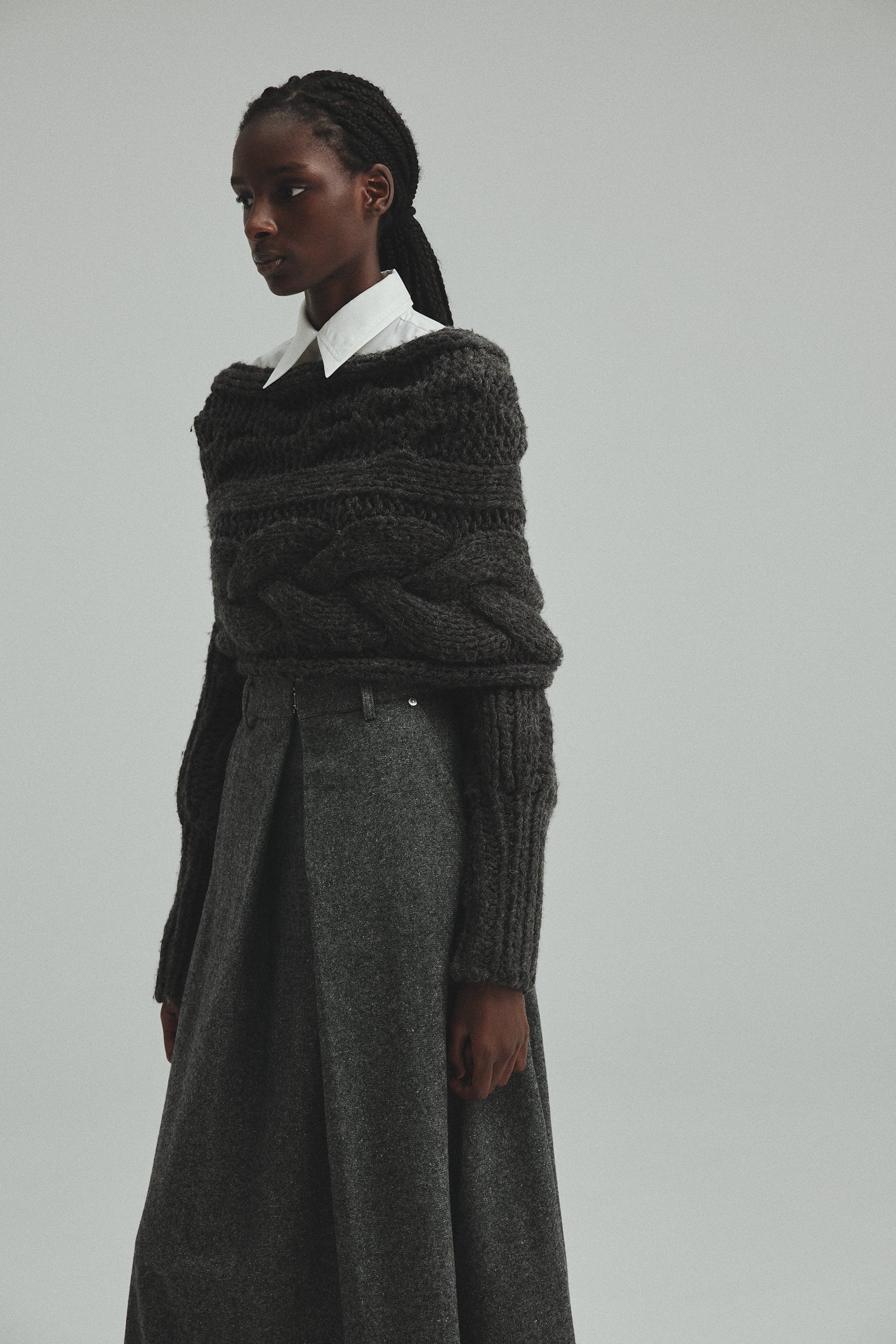 Pointed collar shirt – L'AUBE BLANC