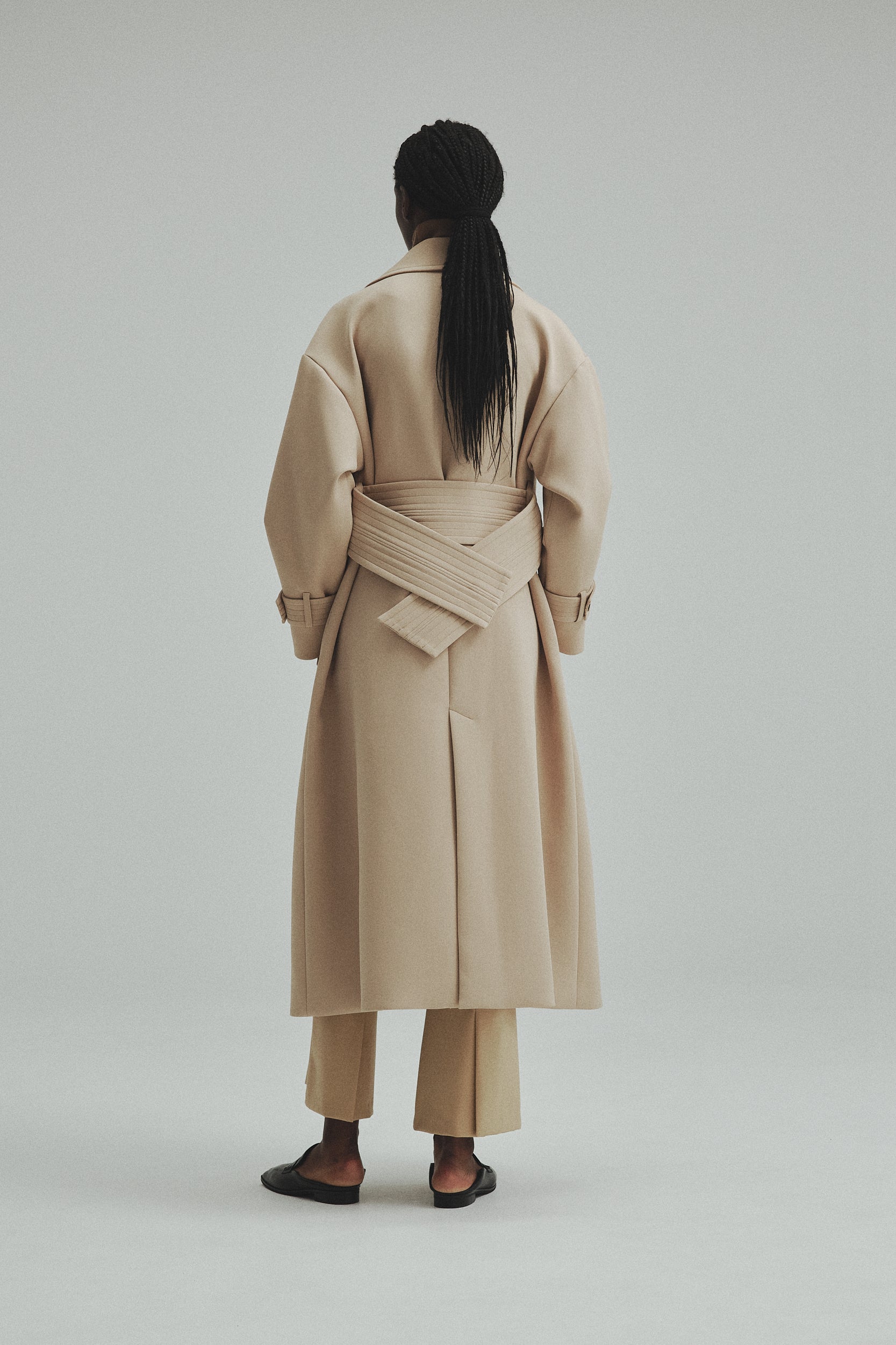 Wide belt Trench coat – L'AUBE BLANC