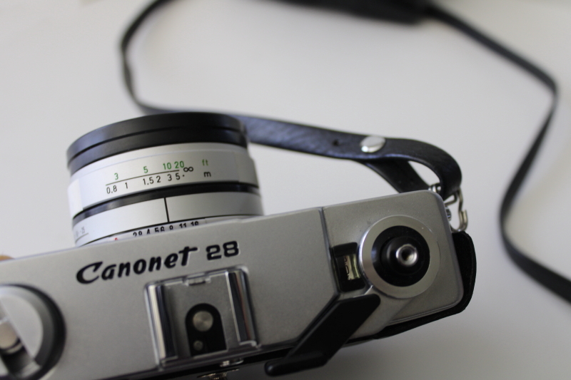 vintage Canon film camera made in Japan, Canonet 28 w/ original manual