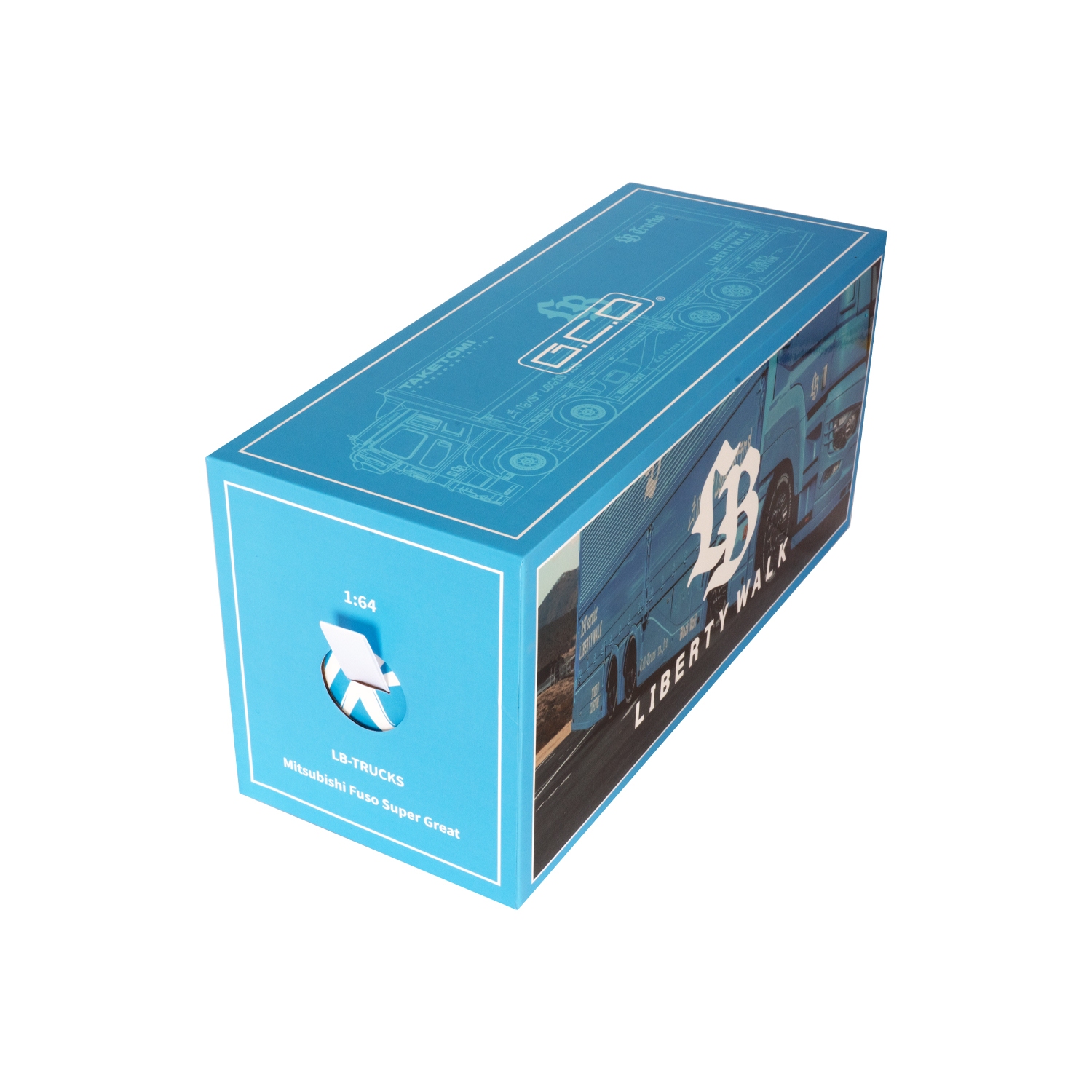 1/64 Mitsubishi FUSO Super Gread LB TRUCKS Skyblue - LB Trucks