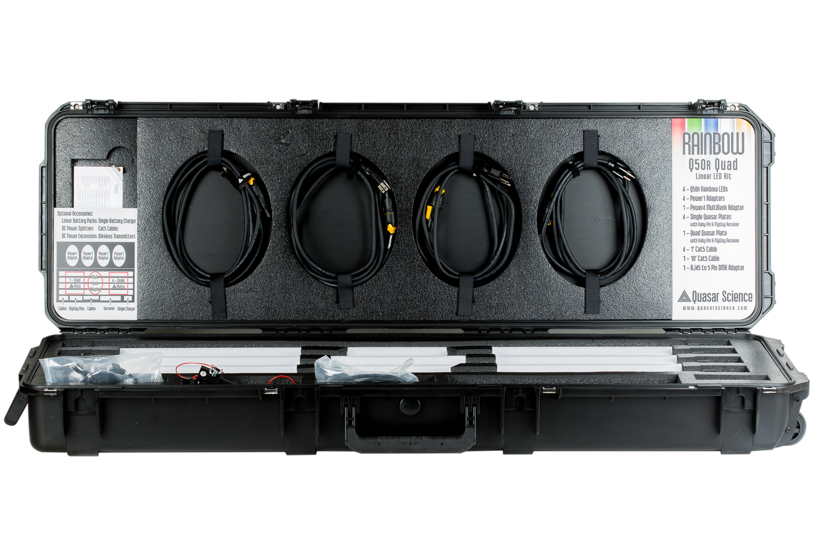 Rent a Quasar Science Rainbow Q50R RGBX Linear LED Lamp Quad Kit