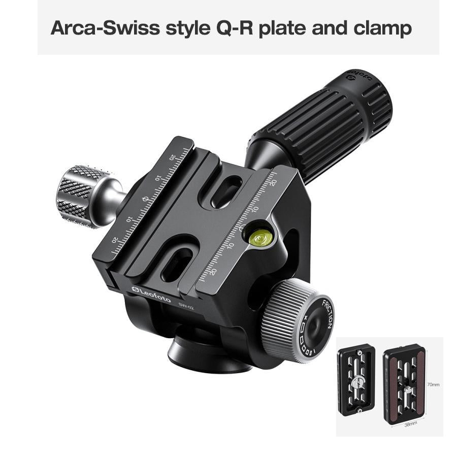 Leofoto SW-02 Mini Fluid Head for Binoculars and Camera, Arca Swiss