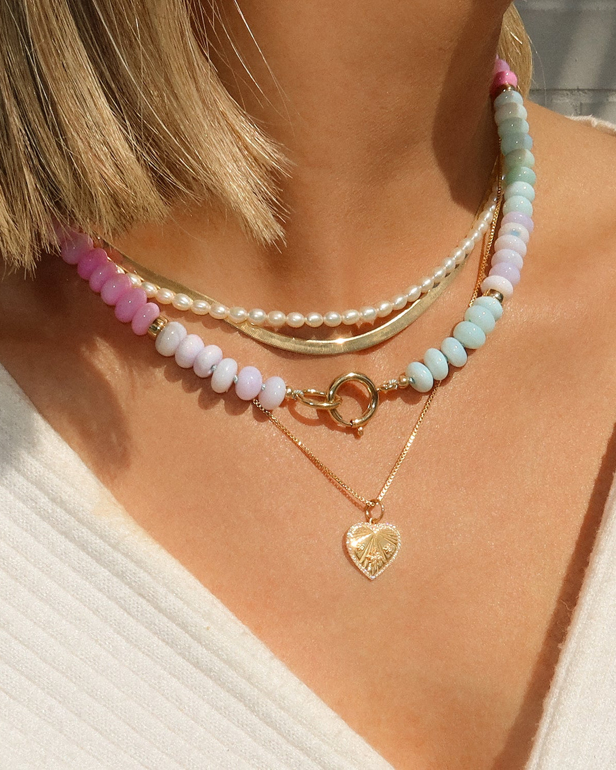 Candy Opal Gemstone Necklace
