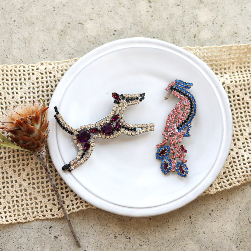 チェコ製ヴィンテージの鳥のブローチ – leap Jewellery