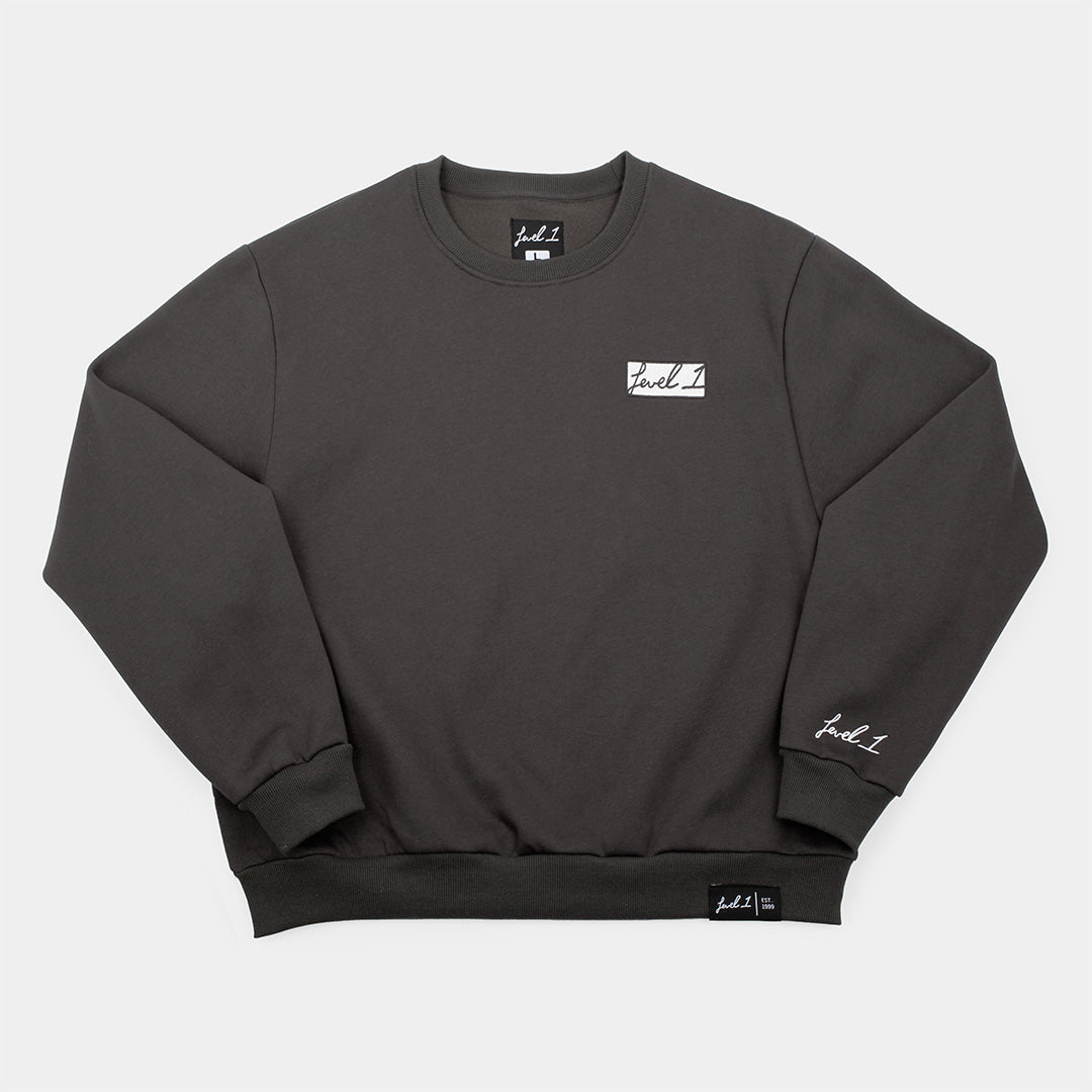 Boxy Box Logo Crewneck – Level 1