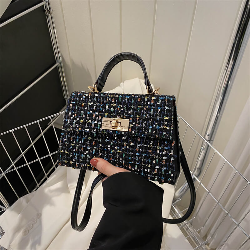 ツイードフラップショルダーバッグ – L LABEL