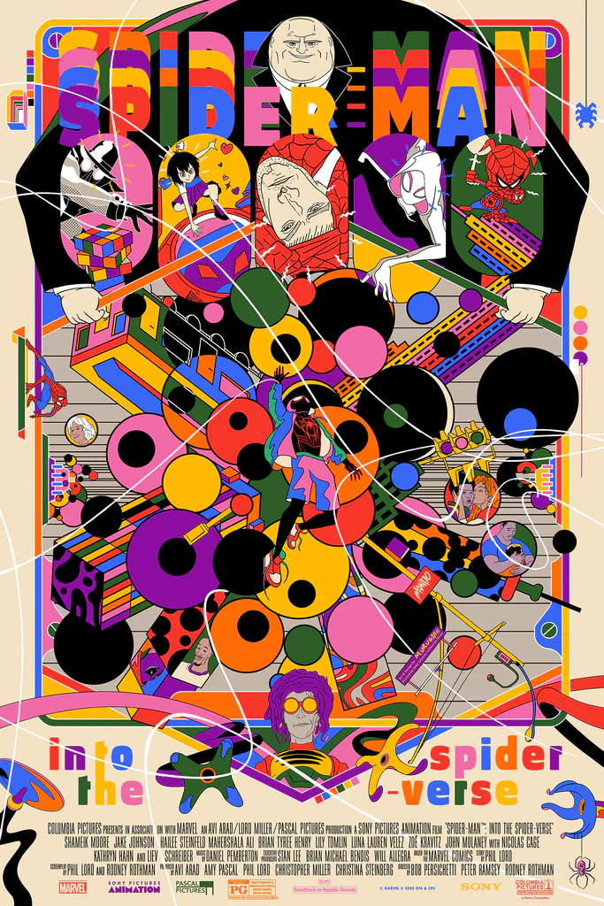 スパイダーマン スパイダーバース ポスター MONDO BNG シルクスクリーン