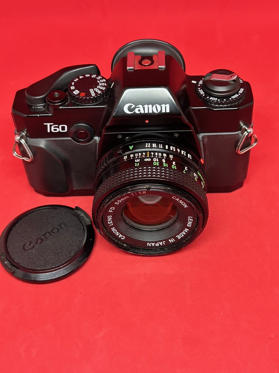 Canon T60 with 50mm f/1.8 Lens 35mm Film Camera – Lincoln Camera