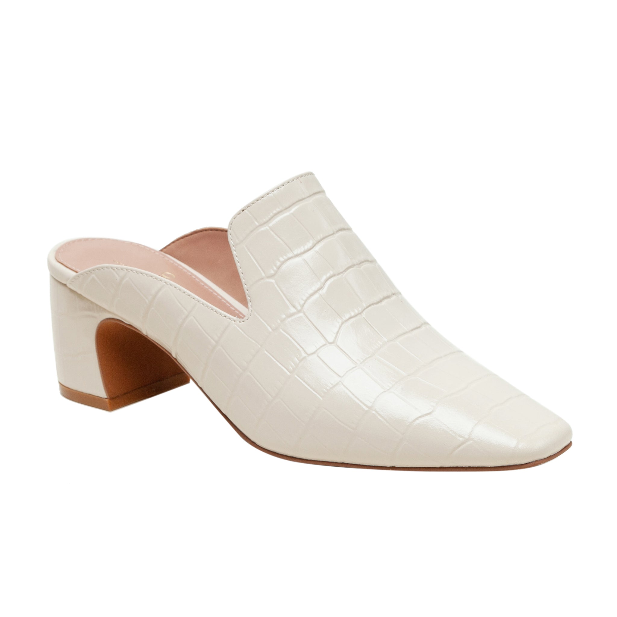 GISELLE | Croco Embossed Leather Mules – LINEA Paolo Shoes