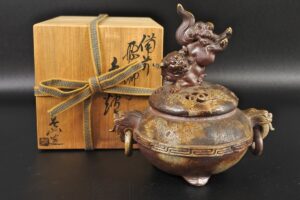 吉延英秀作 備前焼 狸 宝瓶/狸 宝瓶 湯冷まし 買取させていただきまし