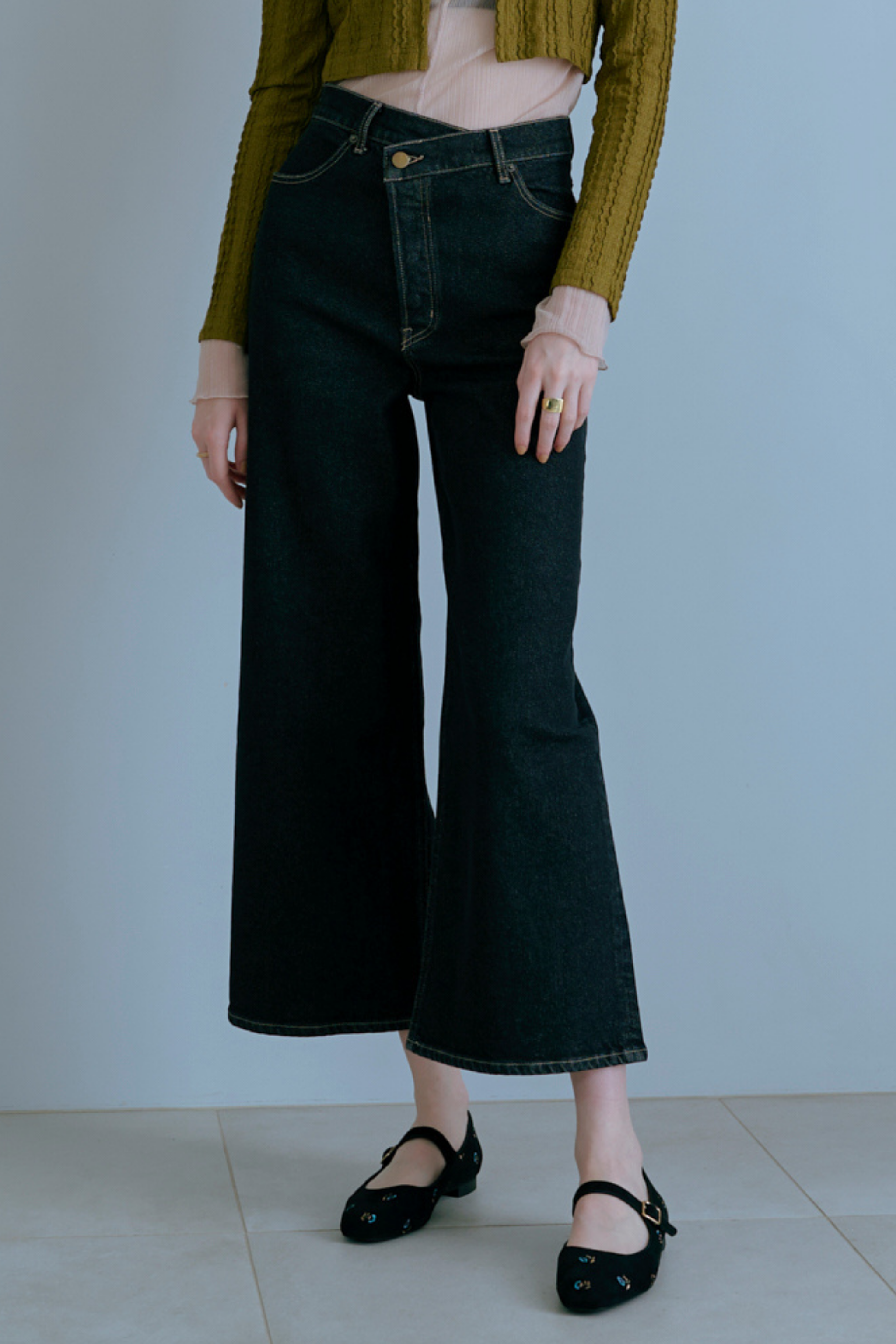 Cross Denim Wide Pants – Lil Ambition
