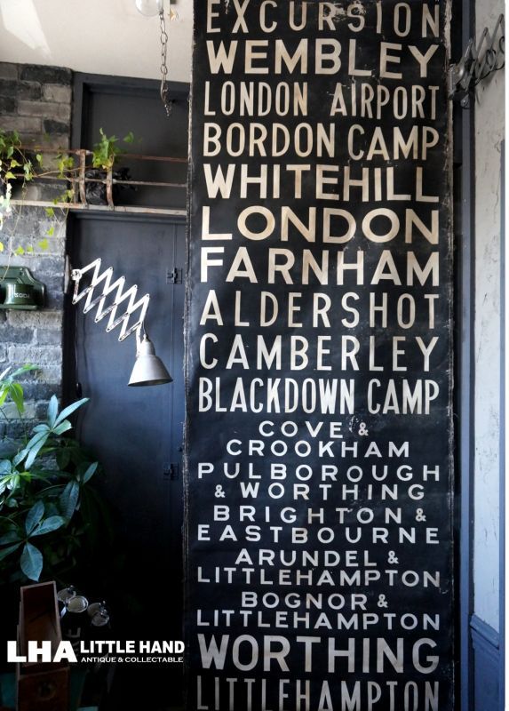 ENGLAND antique BUS ROLL SIGN 1964's LONDONロゴ入り バスサイン