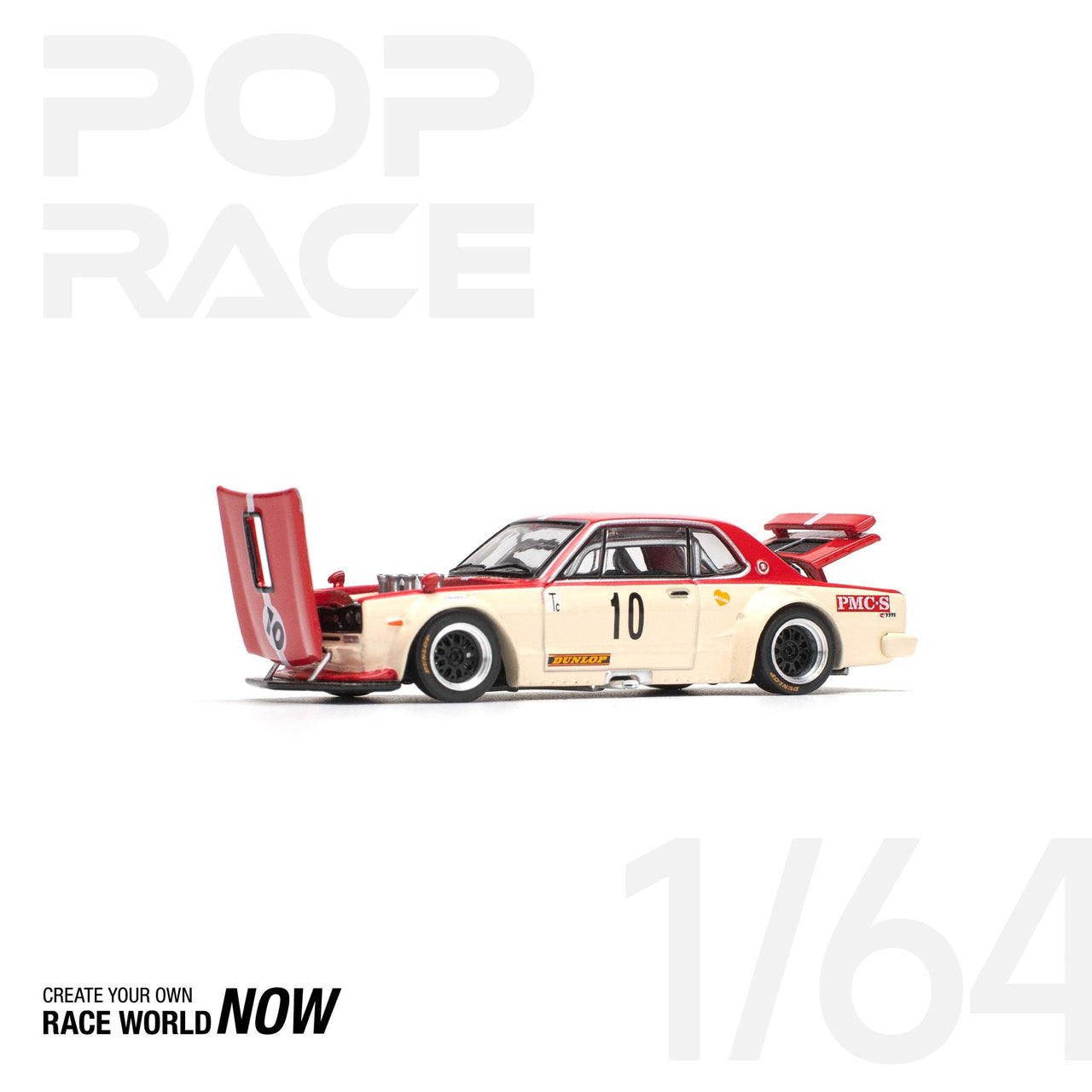 Pop Race 1:64 Nissan GT-R V8 DRIFT (HAKOSUKA) - WATANABE – Little