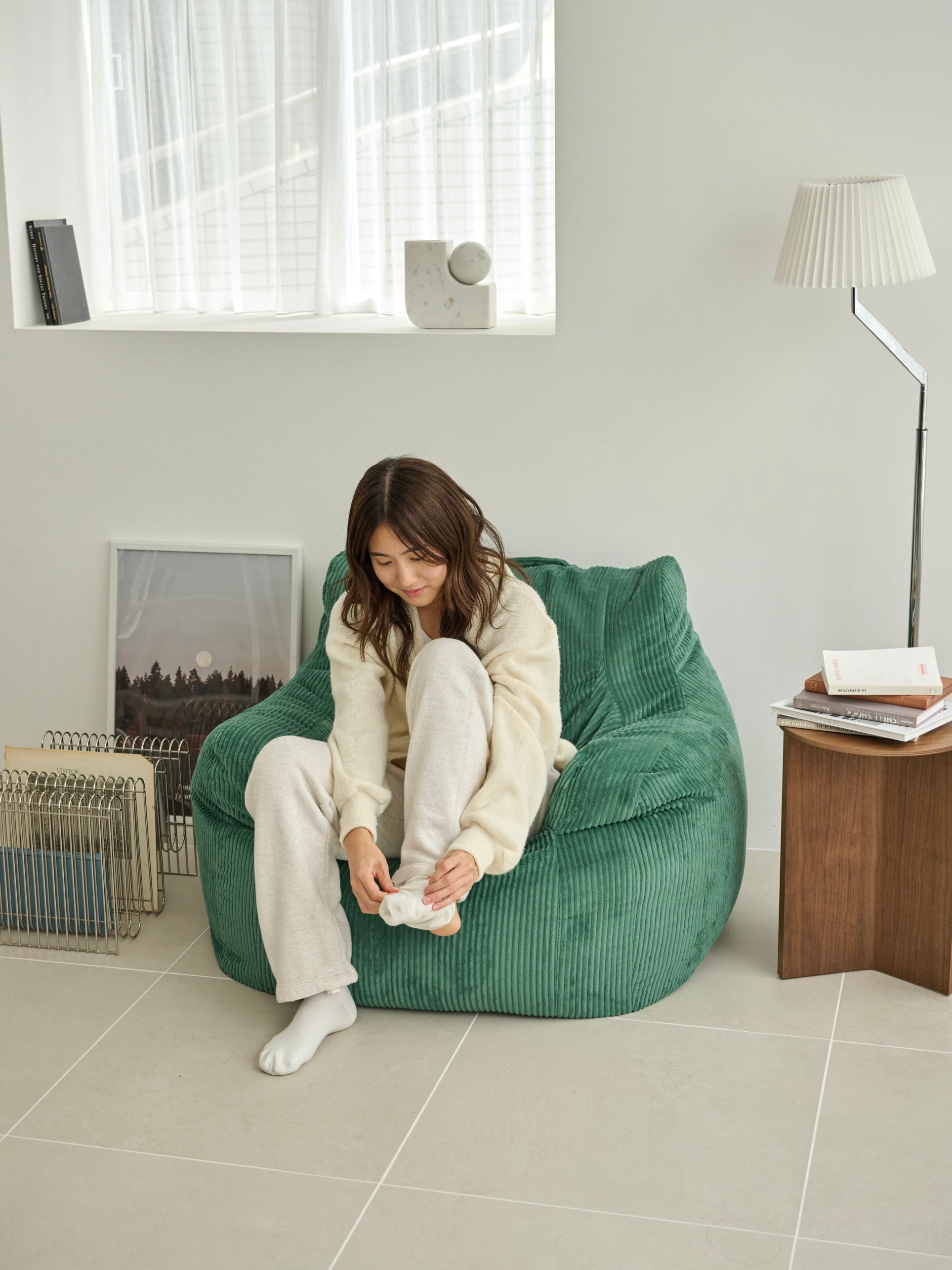 も LOOSYビーズソファ オットマン付き LOOSY ビーズオットマン Mustard