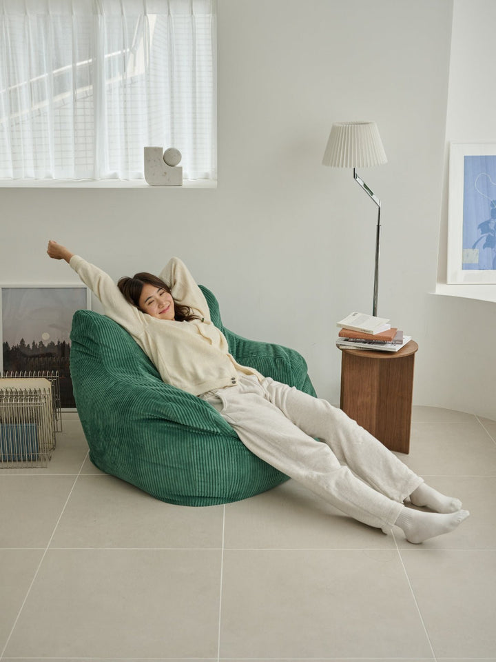 LOOSY 1人掛けビーズソファ Green｜1人用ソファ おしゃれ 一人暮らし