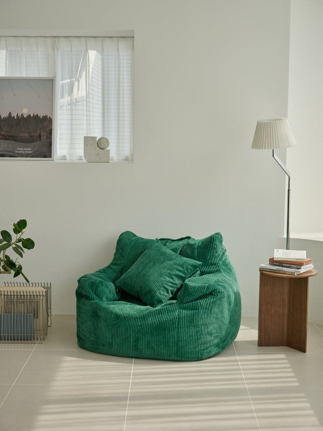LOOSY 1人掛けビーズソファ Green｜1人用ソファ おしゃれ 一人暮らし