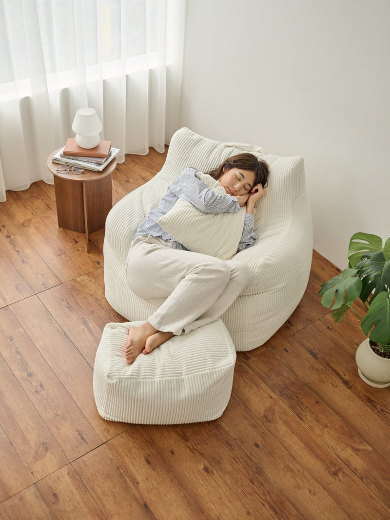 やぶん※Loosy HUGME 1人掛け ビーズソファ IVORY loosy HUGME 1人掛け
