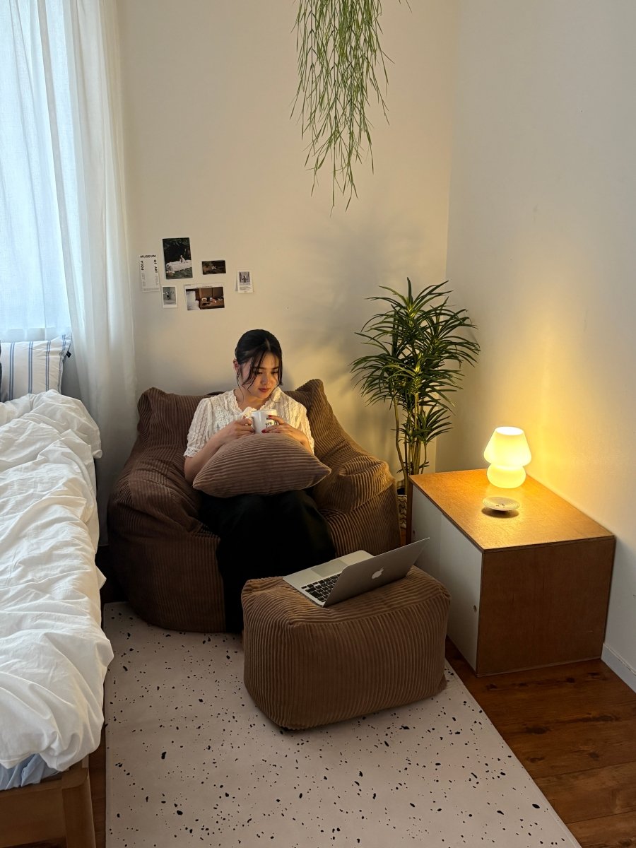 LOOSY 1人掛けビーズソファ Brown｜1人用ソファ おしゃれ 一人暮らし