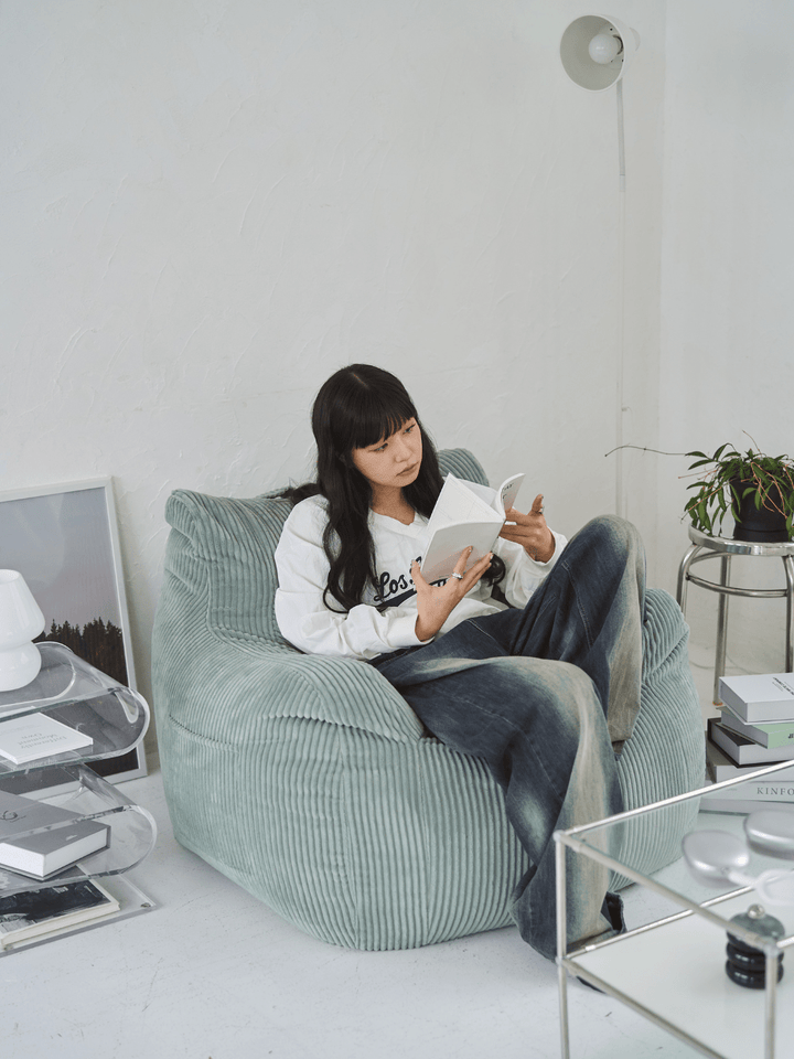 LOOSY 1人掛けビーズソファ 付替カバー Mint｜1人用ソファ おしゃれ