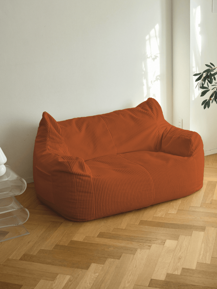LOOSY 2人掛けビーズソファ Blood Orange｜2人用ソファ おしゃれ