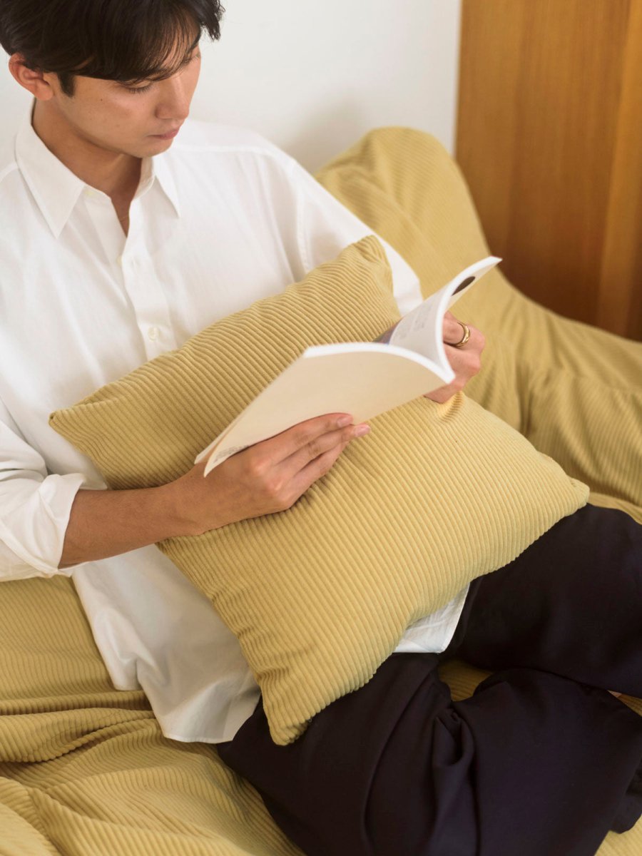 LOOSY 人掛けビーズソファ Soft Yellow｜1人用ソファ おしゃれ