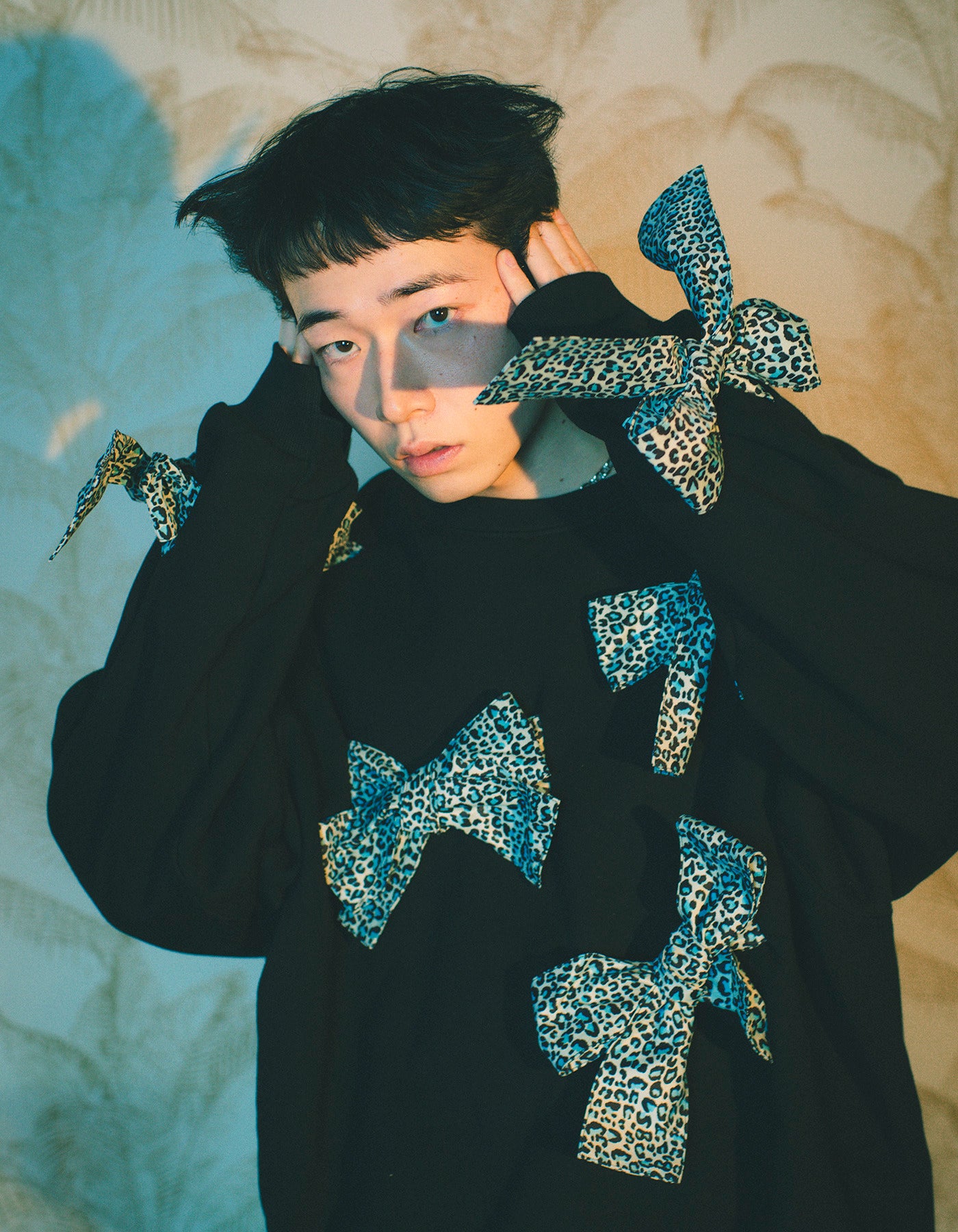 little sunny bite (リトルサニーバイト)leopard sweat top / BLACK