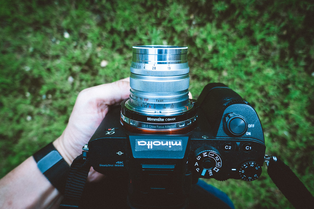 マウントアダプターあそび！小西六 Konishiroku Hexanon 50mm F1.9