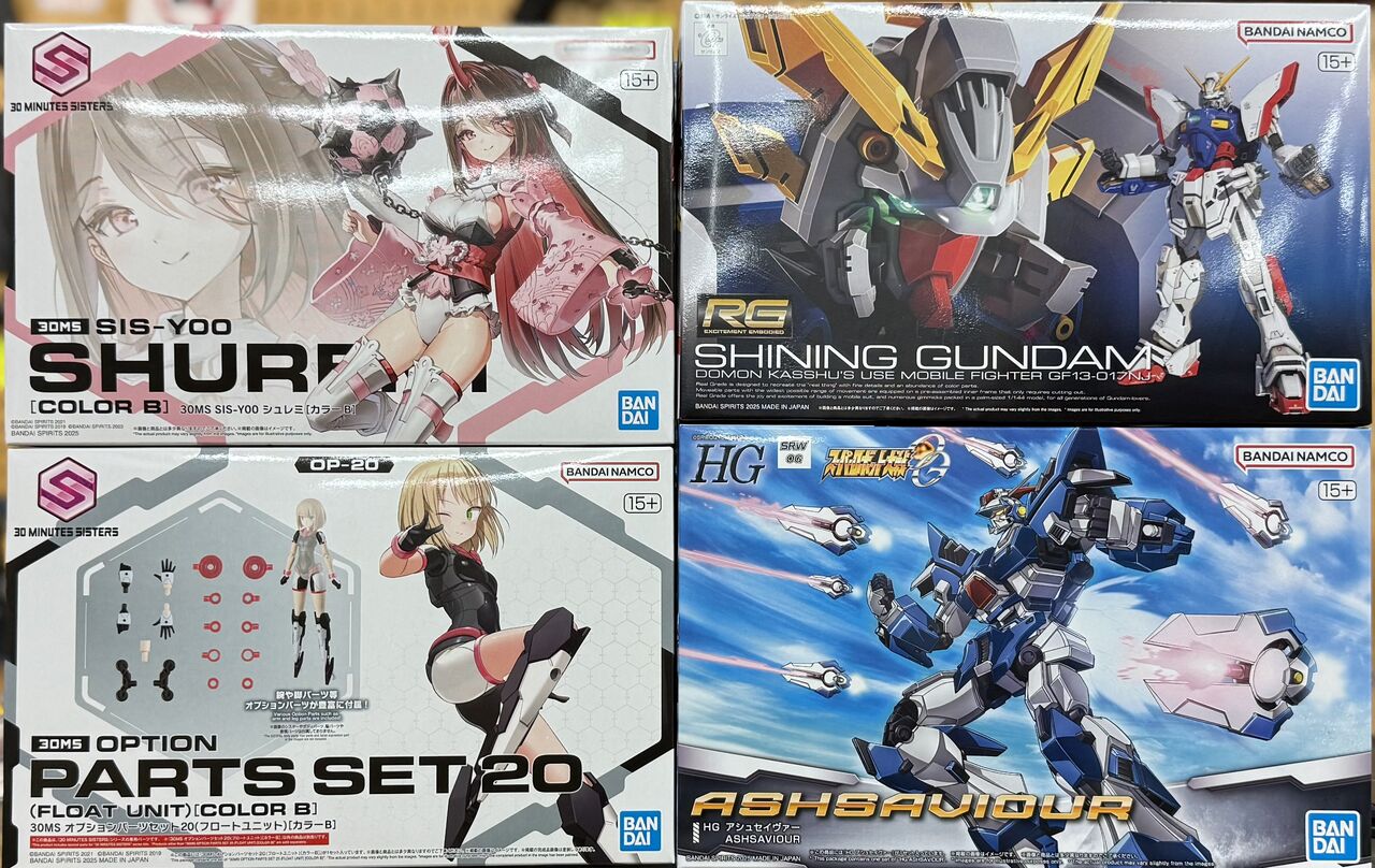 新製品とバンダイ再生産 2025・06・27 : 模型のアサヒヤ