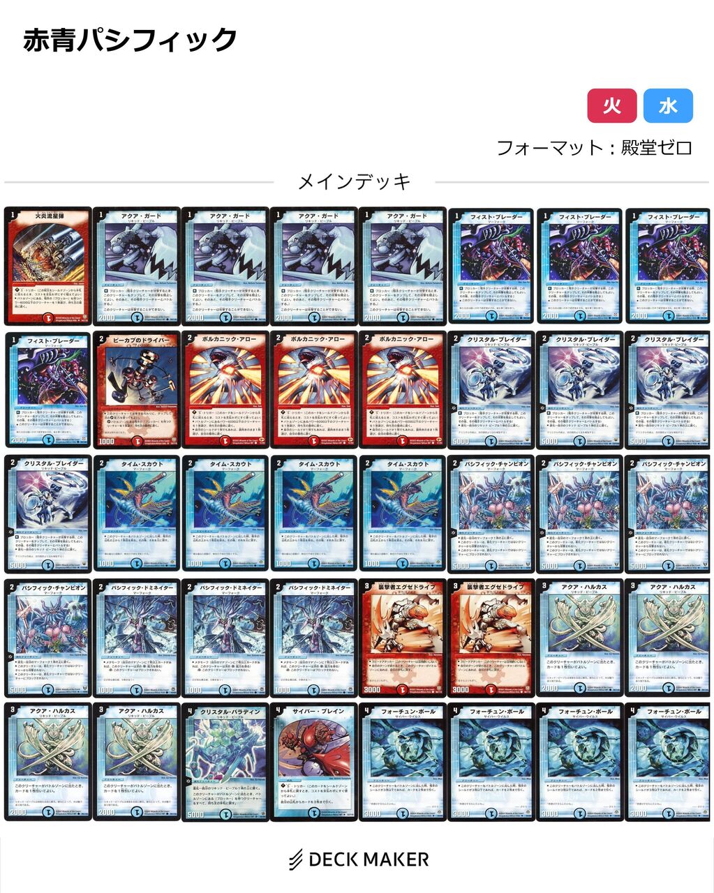 デュエマクラシック05】赤青パシフィックの設計思想～なぜ青単ではなく