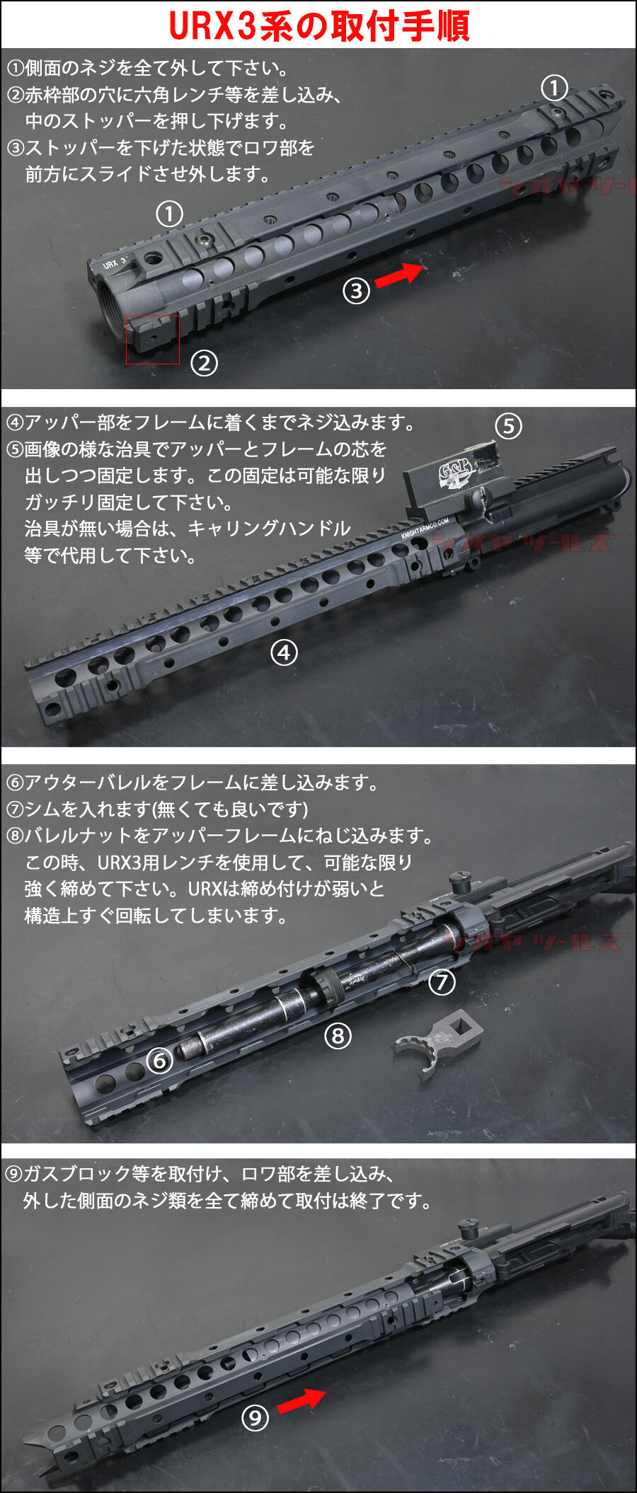 M4用 KAC URX3タイプ 12.5inch RIFLE-LENGTH HANDGUARD (RAS KNIGHT'S