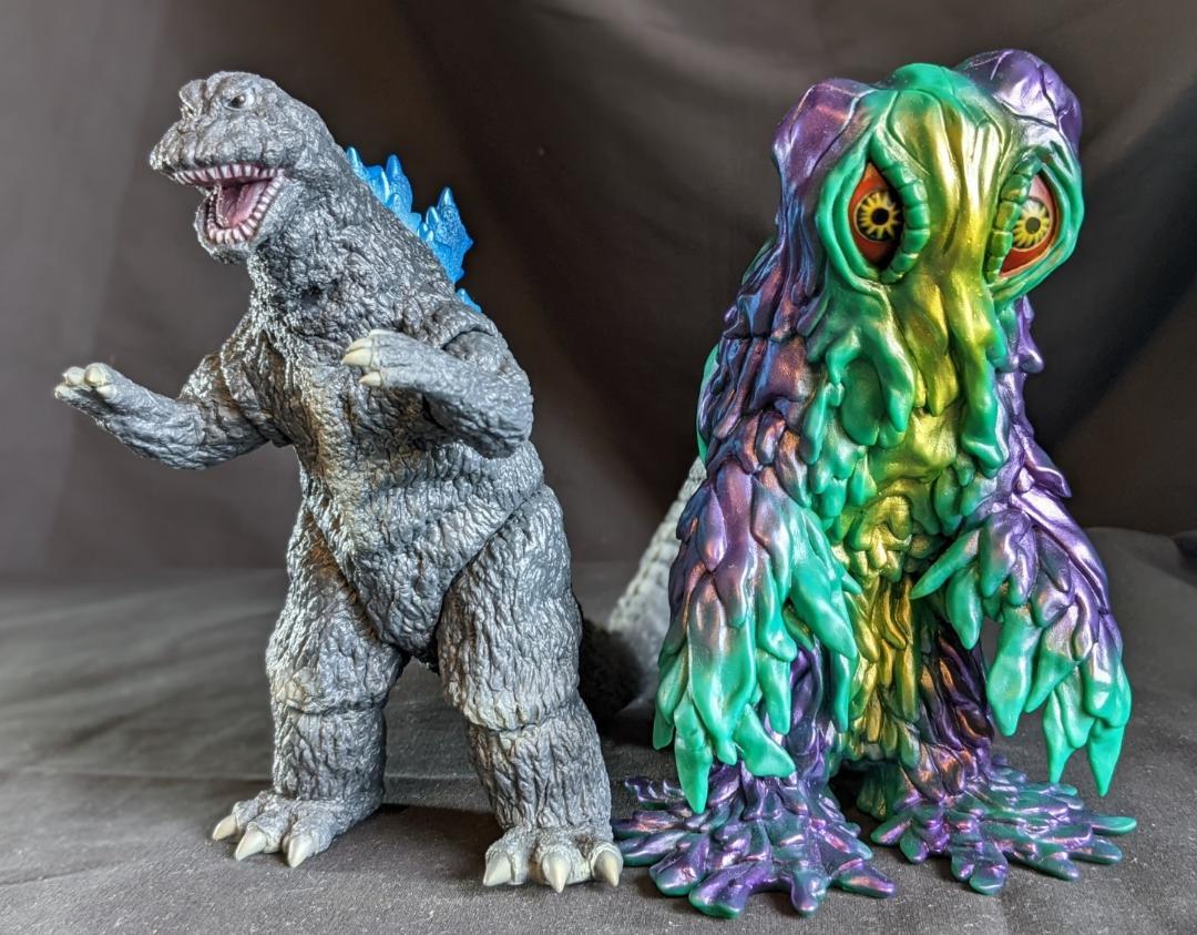 マルサン ゼットン 350 クリアレッド ラメ ソフビ フィギュアマルサン