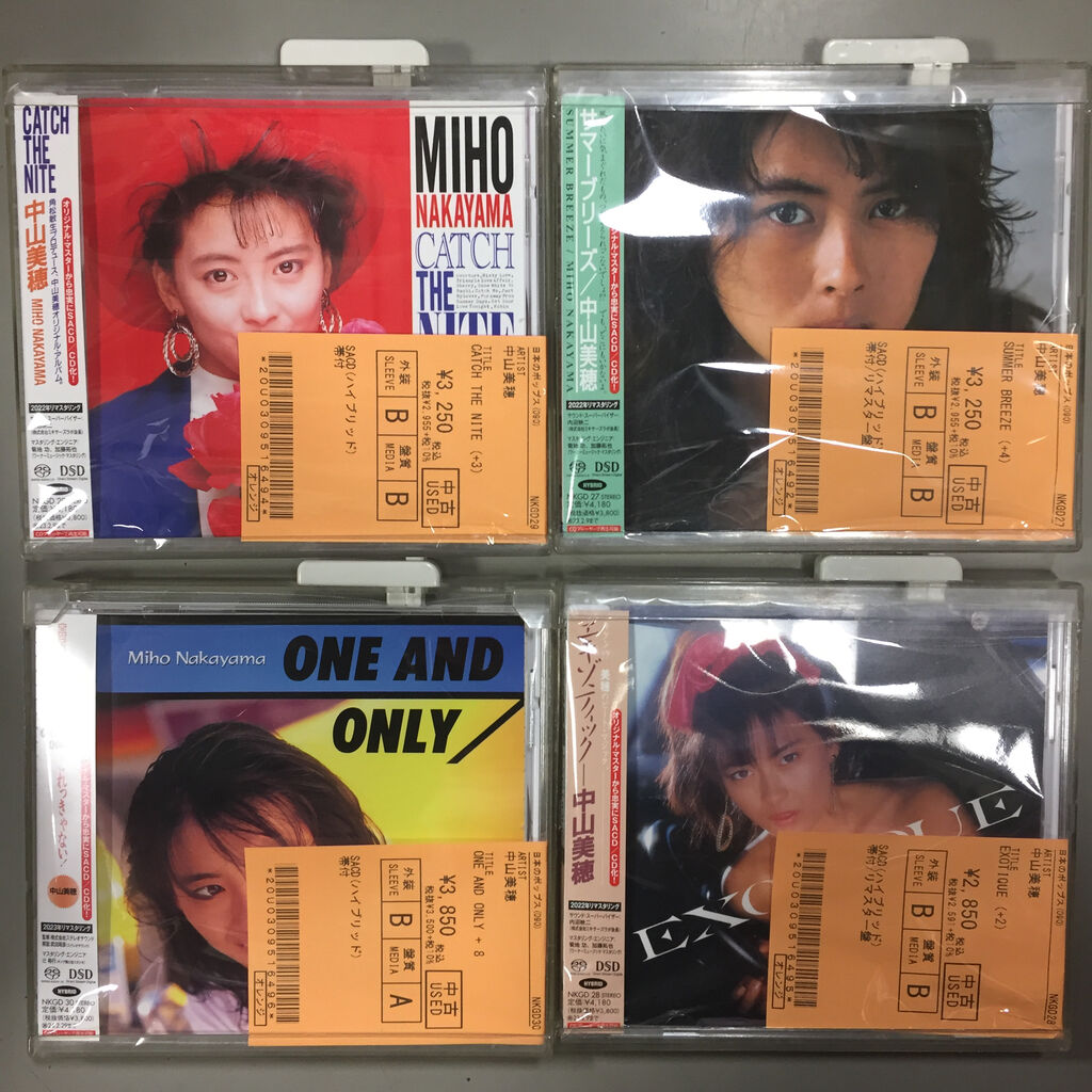 中山美穂や二名敦子など、JPOP中古CDまとめて入荷いたしました