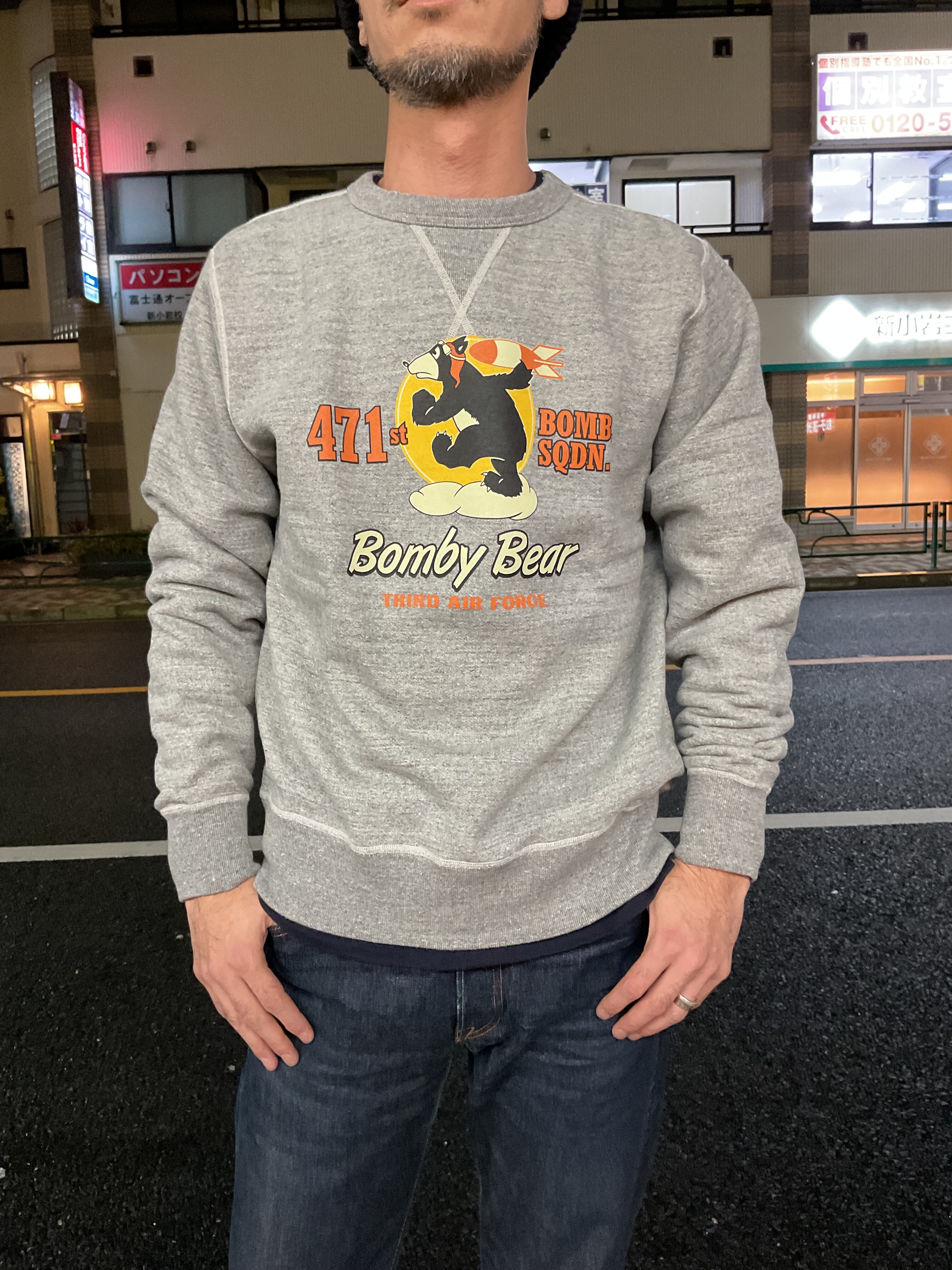 バズリクソンズ！！ミリタリープリント・クルーネックスウェットシャツ