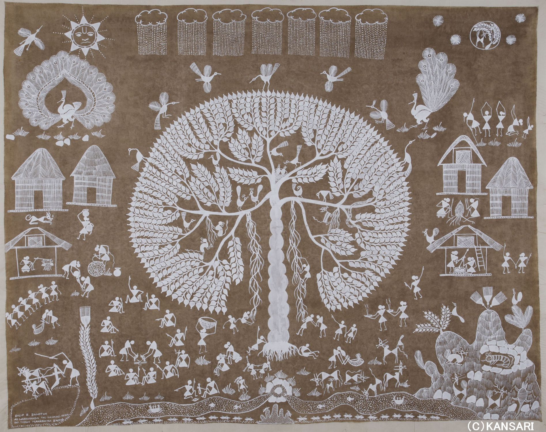 54．インド・ワルリ族のくらしと絵 : gallery くらしの空