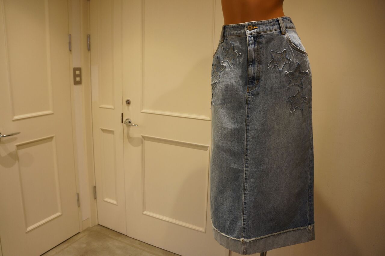 KEITA MARUYAMA（ケイタマルヤマ）Patchwork star denim SK : mode
