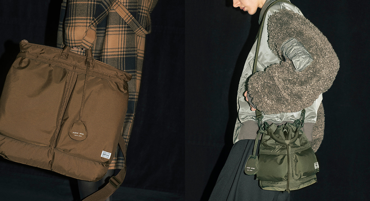 PORTER が HYKE と5シーズンぶりにコラボレーション、ヘルメットバッグ