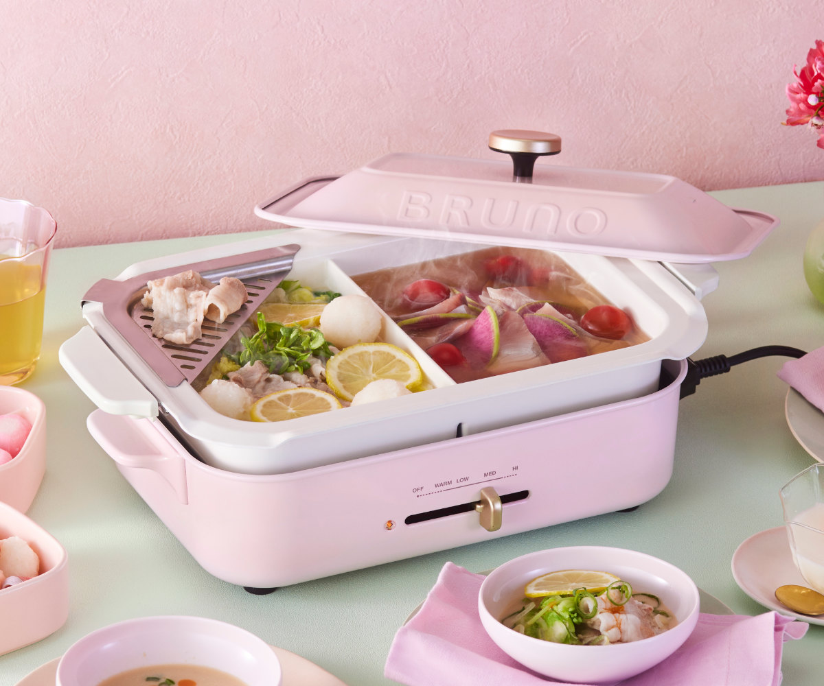 BRUNO コンパクトホットプレート 限定カラー たこ焼きプレート付き 蓋