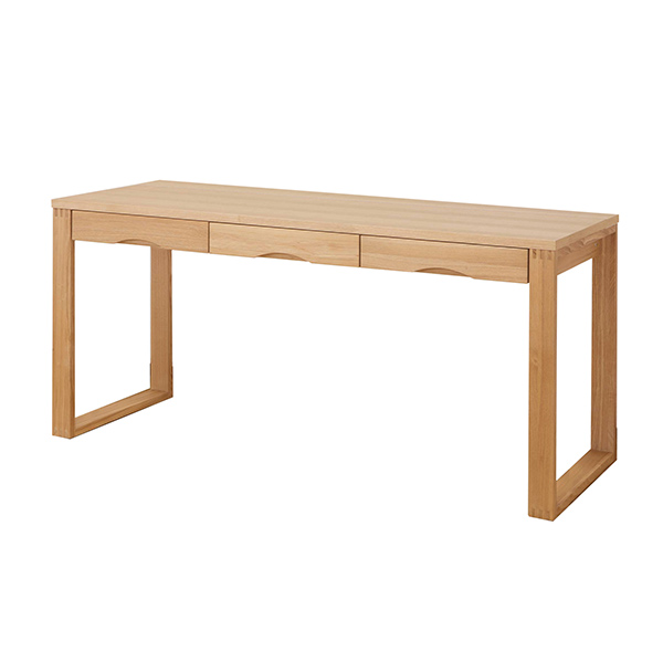 ワークデスク 学習机 幅150cm×奥行59cm タモデスク 引き出し付 （ 机