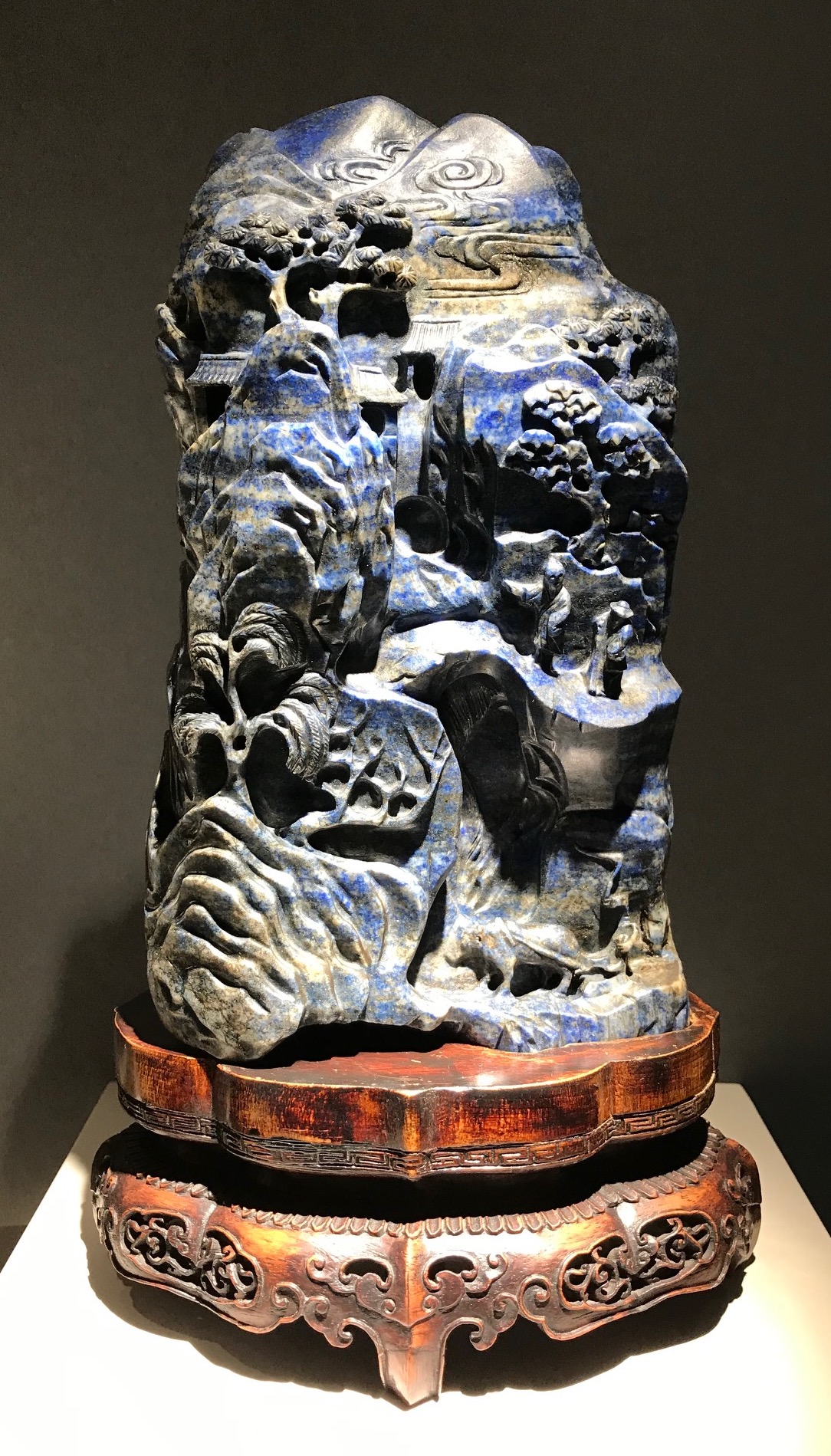 Lapis Lazuli Carving of Mountain - The Lizzadro Museum of Lapidary Art