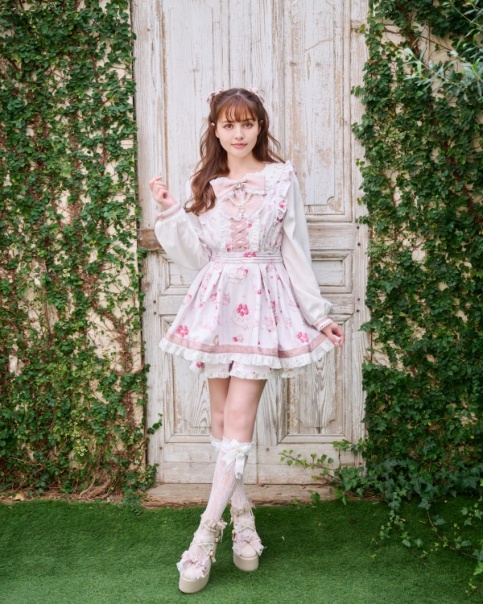 LIZLISA リズリサ Salon de Fraise柄ワンピース ピンク 【公式通販】