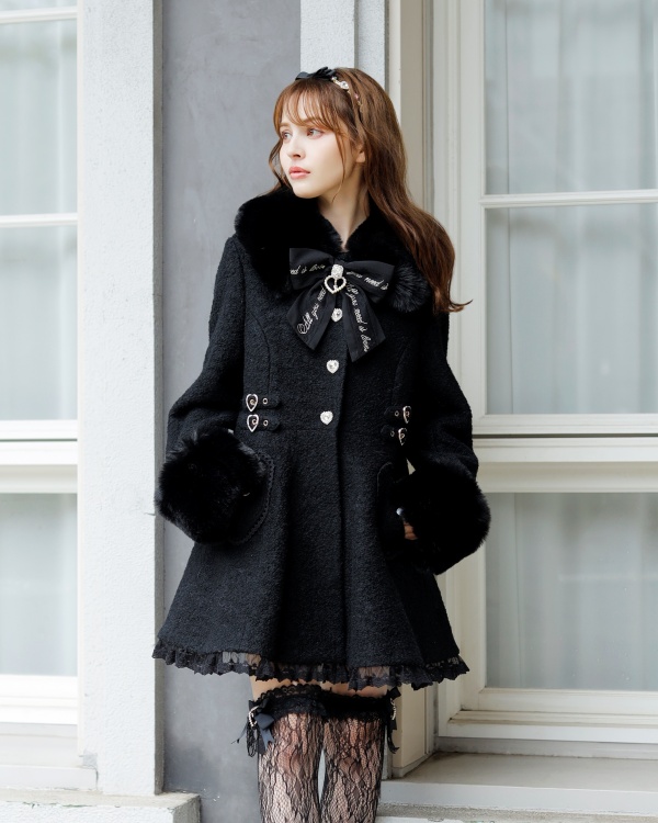 ビジューリボンミニ丈Aラインコート ｜ LIZ LISA（リズリサ）公式通販